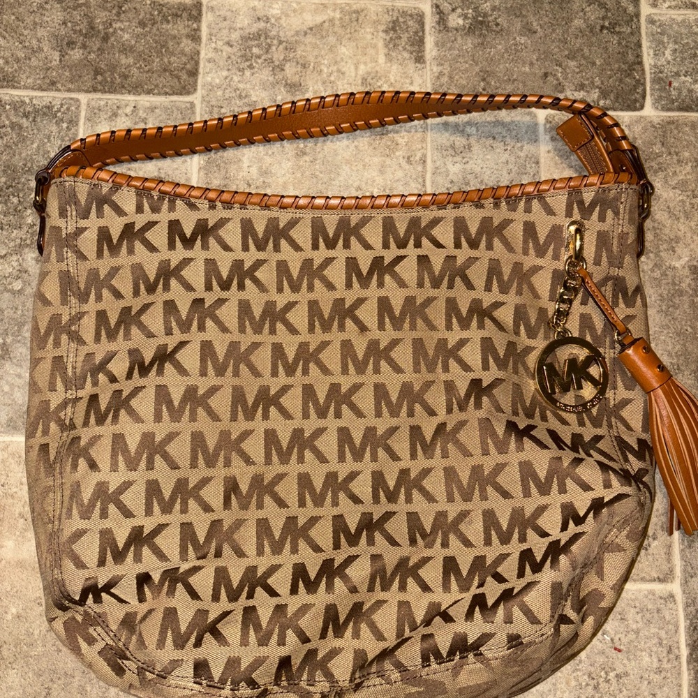 Michael Kors Brown Logo Shoulder Bag